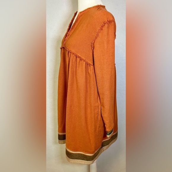 Zara Trafaluc Retro Boho Vibe Tunic Dress With Pockets Burnt Orange
Size Medium - Picture 3 of 7
